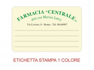 Etichette adesive per farmacie e parafarmacie (mm 54x35) (cod. 26P)